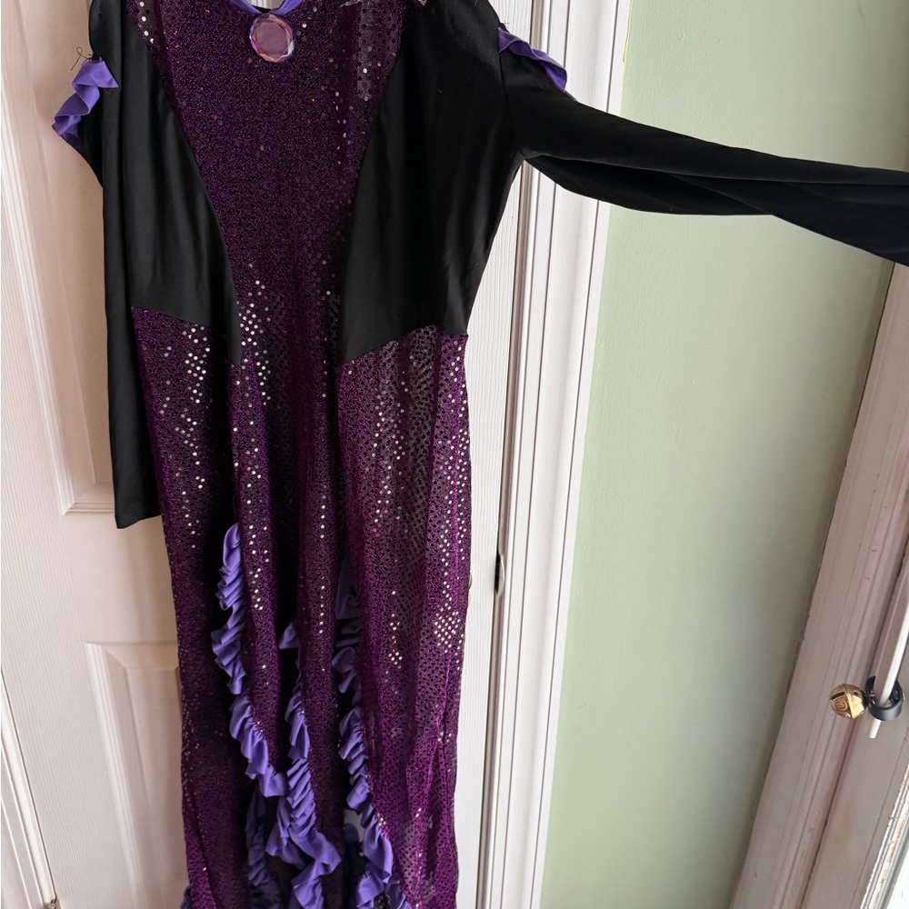 Purple and Black Sequin Ursula Halloween Costume Dress